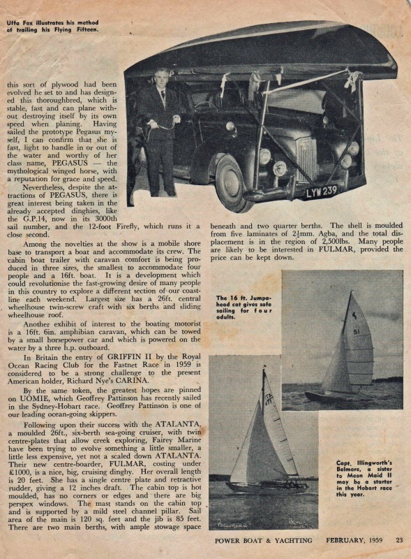 Looking at the Sydney to Hobart Yacht Race 1958, Graham Newland Page 2