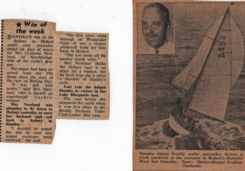 Win of the Week - Siandra in 1960 Hobart