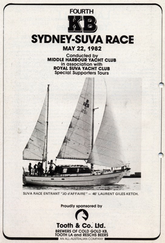 Sydney to Suva Yacht Race 1982