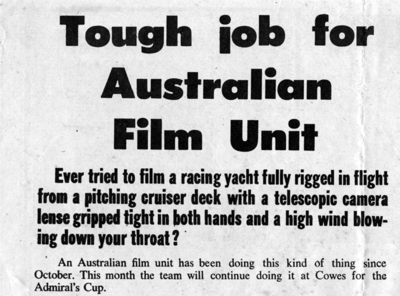 Tough Job for Australian Film Unit