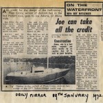 Joe Adams Can take all the credit - Plum Crazy Daily Mirror 19th Jan 1972. By Boy Messenger