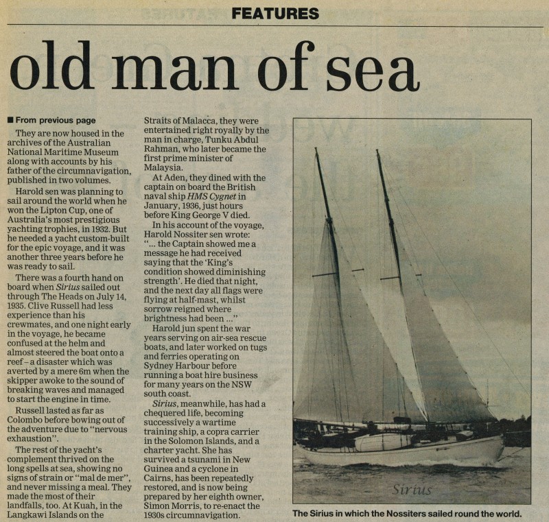 Epic Voyage at end for old man of Sea