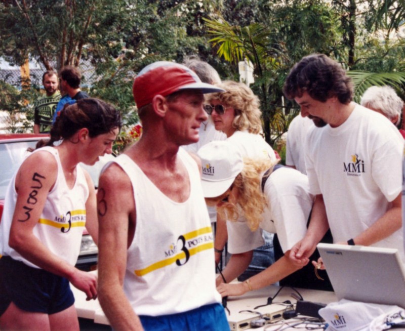 1991 - 3 Ports Race - First Run finishes at MHYC
