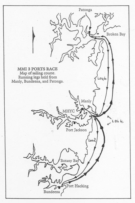 3 Port Race - Map of Sailing Course