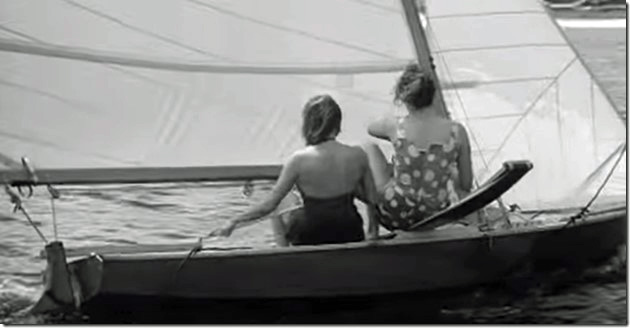 Stills from Two Boys and a Boat - The girl skipper is Terry Glasson who was one of our top juniors in the club at that time