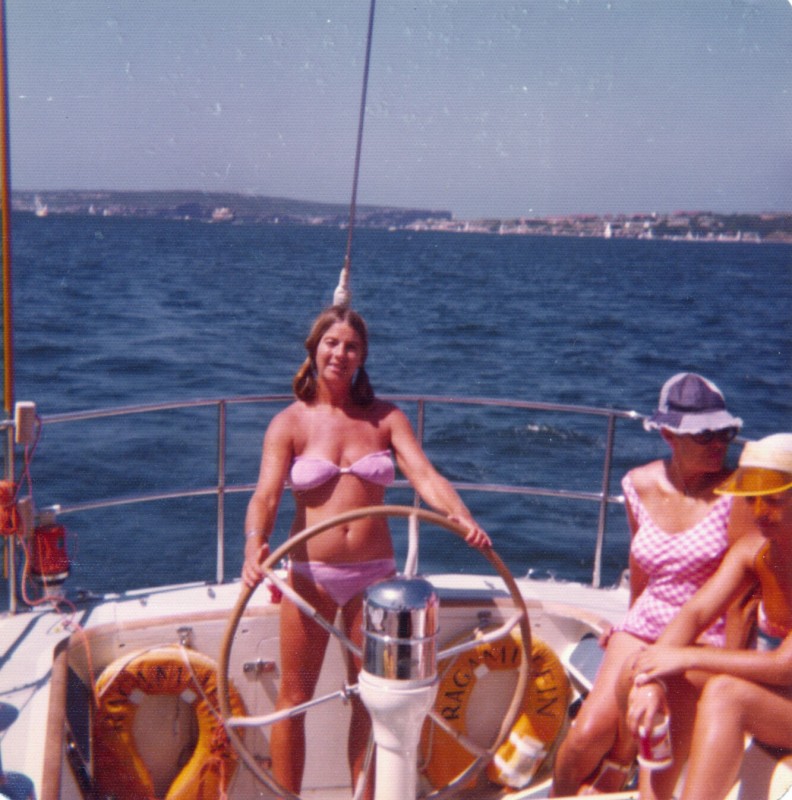 Fran Steering Ragamuffin before Hobart 1976