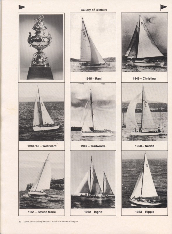 Sydney to Hobart Yacht Race 1984 Souvenir Program Page 8