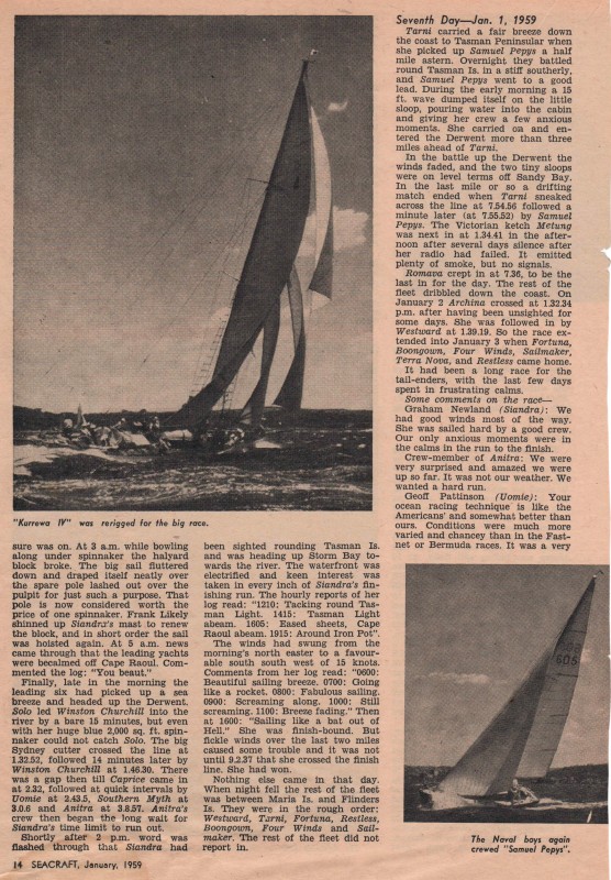 Seacraft Article on the 1958 Hobart Page 6