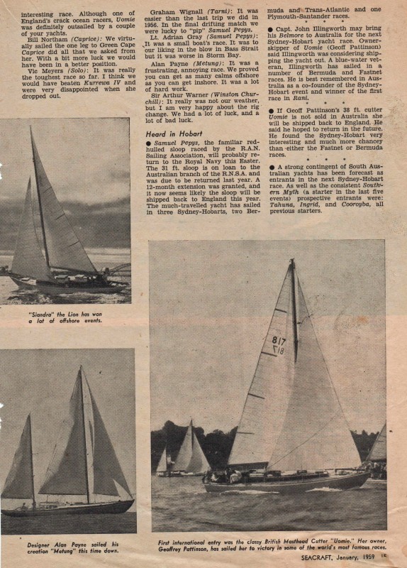 Seacraft Article on the 1958 Hobart Page 7