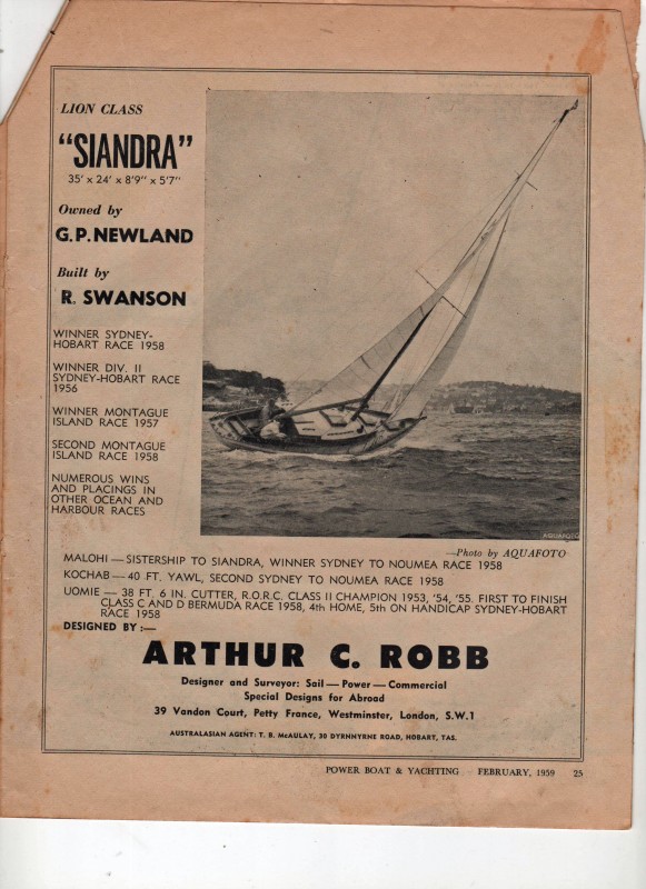 Looking at the Sydney to Hobart Yacht Race 1958, Graham Newland Page 3