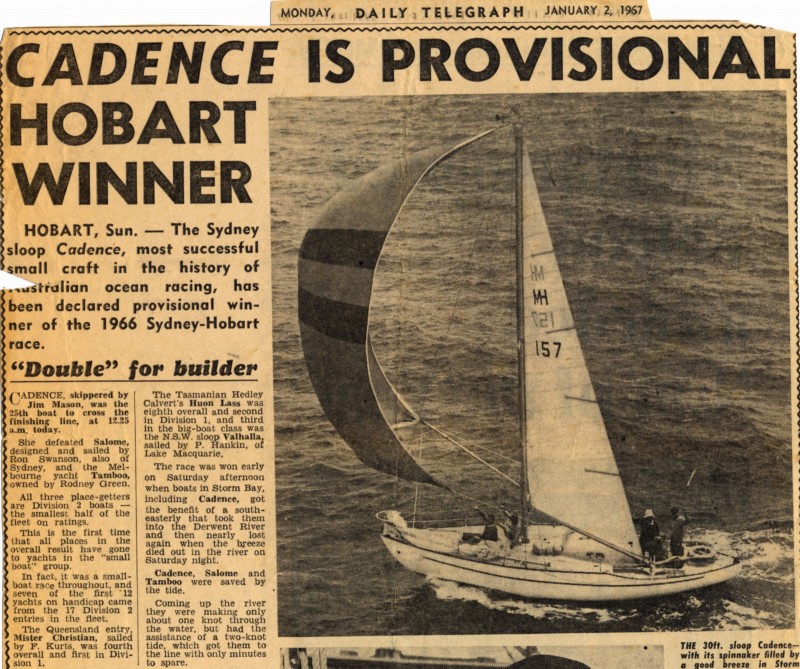 Cadence is Provisional Hobart Winner