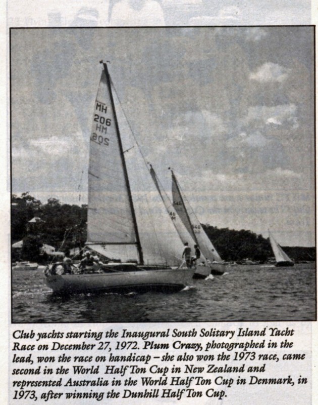 Start of the Inaugural South Solitary Island Race 27 Dec 1972