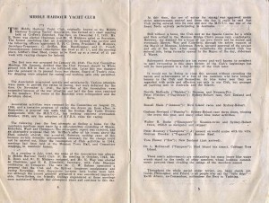 Middle Harbour Regatta 1959 - History of MHYC