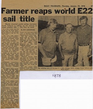 Farmer Reaps world E22 Sail Title