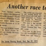 Article on the 1972 South Solitary Island Race