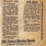 Article on the 1972 South Solitary Island Race