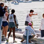 3 Ports Race 1992 - Runners on Tender to boats