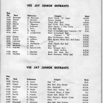 copy of the entry list for the 1959-60 Australian Championships sailed at Vaucluse