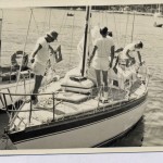 Odyssey at Middle Harbour Yacht Club. Start of the Sydney to Brisbane Yacht Race 1974. John Gleeson, John Duggan, Charlie Herbert