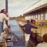 George Snow puts in $2 to go through Dunally Canal 1978