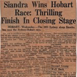 Siandra Wins 1958 Hoart Race