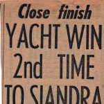 Close finish Yacht Win 2nd Time to Siandra Hobart 1960